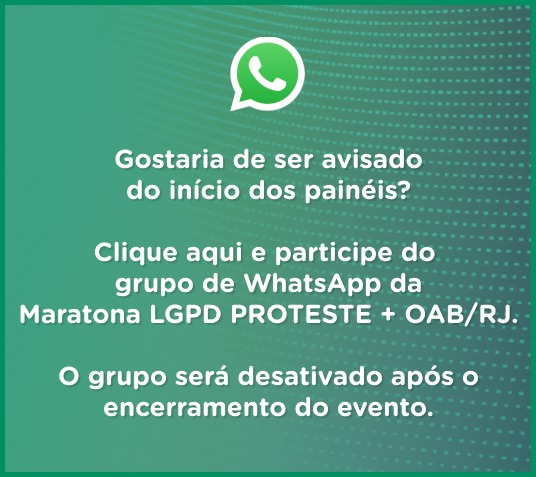 WhatsApp Maratona LGPD PROTESTE + OAB/RJ